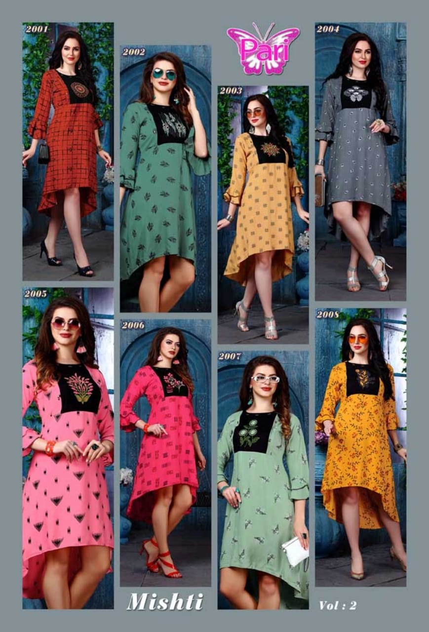 Pari Mishti 2 Heavy Rayon Casual Wear Printed Kurti